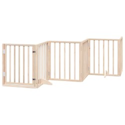 Barrière pour chien porte pliable 15 panneaux bois de peuplier 570246570246