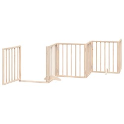 Barrière pour chien porte pliable 15 panneaux bois de peuplier 570246570246