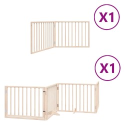 Barrière pour chien avec porte pliable 6 panneaux bois peuplier 570247570247
