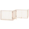 Barrière pour chien avec porte pliable 6 panneaux bois peuplier 570247570247
