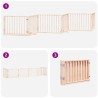 Barrière pour chien avec porte pliable 6 panneaux bois peuplier 570247570247