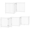 Barrière pour chien porte pliable 9panneaux blanc bois peuplier 570248570248