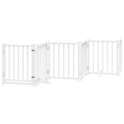 Barrière pour chien porte pliable 9panneaux blanc bois peuplier 570248570248