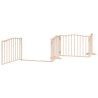 Barrière pour chien avec porte pliable 6 panneaux bois peuplier 570251570251