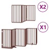 Barrière pour chien porte pliable 12 panneaux bois de peuplier 570252570252