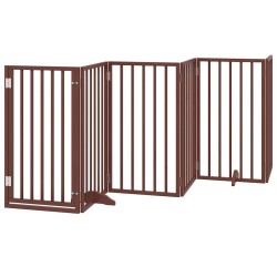 Barrière pour chien porte pliable 12 panneaux bois de peuplier 570252570252