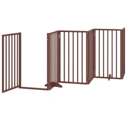 Barrière pour chien porte pliable 12 panneaux bois de peuplier 570252570252