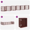 Barrière pour chien porte pliable 12 panneaux bois de peuplier 570253570253