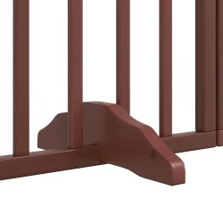 Barrière pour chien porte pliable 12 panneaux bois de peuplier 570253570253