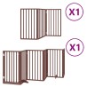 Barrière pour chien porte pliable 9 panneaux bois de peuplier 570254570254