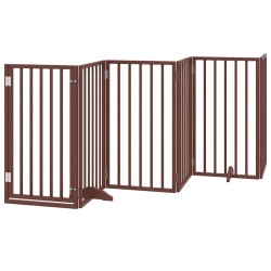 Barrière pour chien porte pliable 9 panneaux bois de peuplier 570254570254