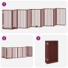 Barrière pour chien porte pliable 9 panneaux bois de peuplier 570254570254
