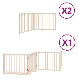 Barrière pour chien porte pliable 8 panneaux bois de peuplier 570255570255