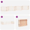 Barrière pour chien porte pliable 8 panneaux bois de peuplier 570255570255