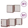 Barrière pour chien porte pliable 9 panneaux bois de peuplier 570257570257