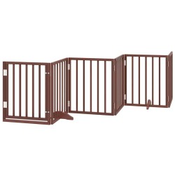 Barrière pour chien porte pliable 9 panneaux bois de peuplier 570257570257