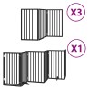 Barrière pour chien porte pliable 15panneaux noir bois peuplier 570258570258