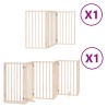 Barrière pour chiens avec porte pliable 9panneaux bois peuplier 570259570259
