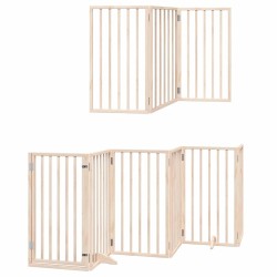 Barrière pour chiens avec porte pliable 9panneaux bois peuplier 570259570259