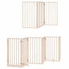 Barrière pour chiens avec porte pliable 9panneaux bois peuplier 570259570259