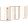 Barrière pour chiens avec porte pliable 9panneaux bois peuplier 570259570259
