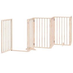 Barrière pour chiens avec porte pliable 9panneaux bois peuplier 570259570259