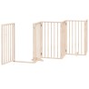 Barrière pour chiens avec porte pliable 9panneaux bois peuplier 570259570259