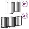 Barrière pour chien porte pliable 9 panneaux noir bois peuplier 570261570261