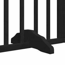 Barrière pour chien porte pliable 10panneaux noir bois peuplier 570263570263