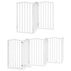 Barrière pour chien porte pliable 12 panneaux bois de peuplier 570266570266