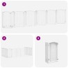 Barrière pour chien porte pliable 12 panneaux bois de peuplier 570266570266