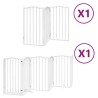 Barrière pour chien porte pliable 9panneaux blanc bois peuplier 570267570267