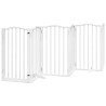 Barrière pour chien porte pliable 9panneaux blanc bois peuplier 570267570267