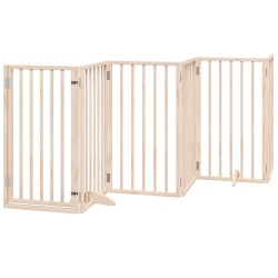Barrière pour chien porte pliable 12 panneaux bois de peuplier 570268570268