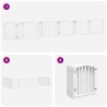 Barrière pour chien porte pliable 12 panneaux bois de peuplier 570269570269