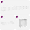 Barrière pour chien porte pliable 15 panneaux bois de peuplier 570271570271