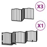 Barrière pour chien porte pliable 15panneaux noir bois peuplier 570273570273