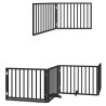 Barrière pour chien porte pliable 6 panneaux noir bois peuplier 570274570274