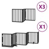 Barrière pour chien porte pliable 15panneaux noir bois peuplier 570276570276