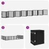 Barrière pour chien porte pliable 15panneaux noir bois peuplier 570276570276