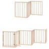 Barrière pour chiens avec porte pliable 9panneaux bois peuplier 570277570277