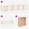 Barrière pour chiens avec porte pliable 9panneaux bois peuplier 570277570277