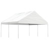 Belvédère avec toit blanc 4,46x5,88x3,75 m polyéthylène 570278570278