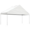 Belvédère avec toit blanc 4,46x5,88x3,75 m polyéthylène 570278570278