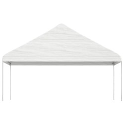 Belvédère avec toit blanc 4,46x5,88x3,75 m polyéthylène 570278570278