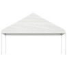 Belvédère avec toit blanc 4,46x5,88x3,75 m polyéthylène 570278570278