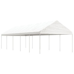 Belvédère avec toit blanc 11,15x4,08x3,22 m polyéthylène 570279570279