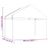 Belvédère avec toit blanc 11,15x4,08x3,22 m polyéthylène 570279570279