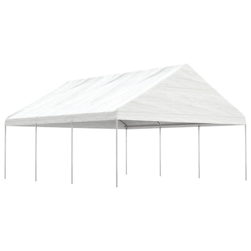 Belvédère avec toit blanc 6,69x5,88x3,75 m polyéthylène 570280570280
