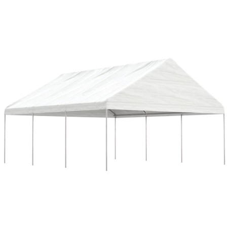 Belvédère avec toit blanc 6,69x5,88x3,75 m polyéthylène 570280570280